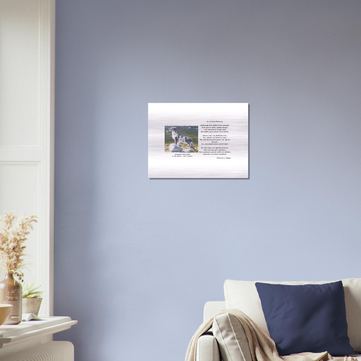 Pet Memorial - Brushed Aluminum Print